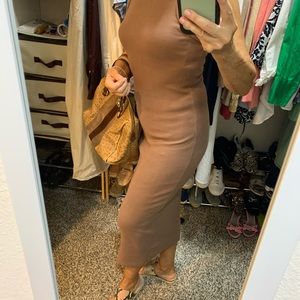 Lulus ribbed stretch midi dress